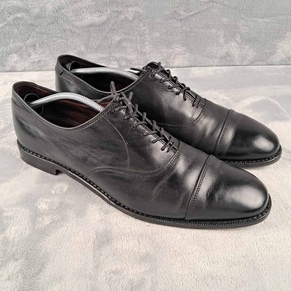Allen Edmonds Hopkinson Cap Toe Men's Size 13 D Black Leather USA Dress Shoes